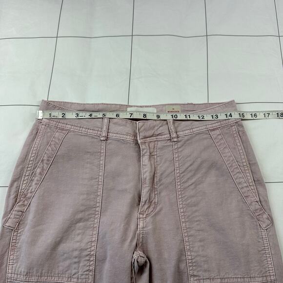 Anthropologie Pants Womens 27 Pink Wanderer Boho Utility Casual Bohemian Cotton - Picture 7 of 12